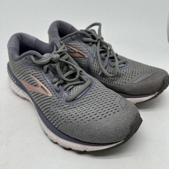 Brooks Adrenaline GTS 20 Shoes Womens Size 9 Gray Pink Running Sneakers - Picture 8 of 15